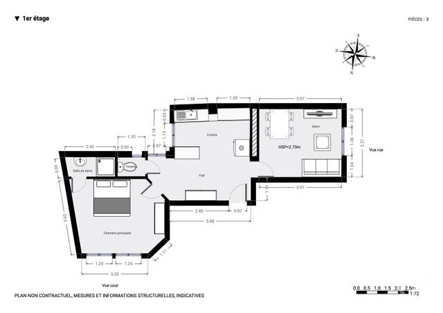 Afficher la photo en grand Appartement T2 à vendre - 2 pièces - 49.0 m2 - PARIS - 75011 - ILE-DE-FRANCE - Century 21 Chorus Bastille