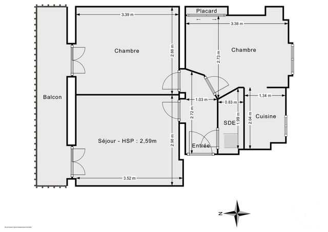 Appartement F3 à vendre - 3 pièces - 36.31 m2 - PARIS - 75020 - ILE-DE-FRANCE - Century 21 Chorus Bastille