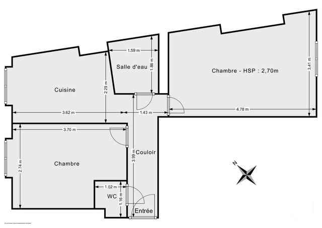 Appartement F2 à vendre - 2 pièces - 40.01 m2 - PARIS - 75011 - ILE-DE-FRANCE - Century 21 Chorus Bastille