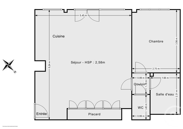 Appartement F2 à vendre - 2 pièces - 49.6 m2 - PARIS - 75011 - ILE-DE-FRANCE - Century 21 Chorus Bastille