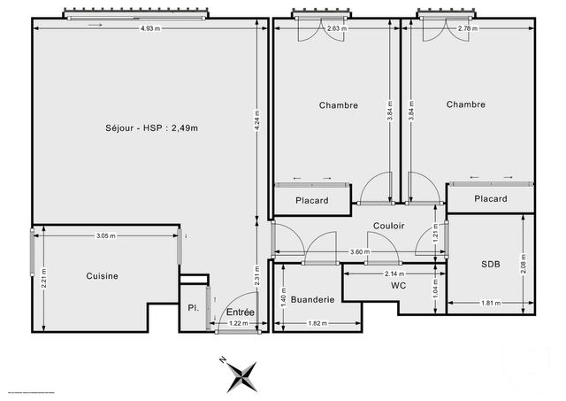 Appartement à vendre - 3 pièces - 65.27 m2 - PARIS - 75011 - ILE-DE-FRANCE - Century 21 Chorus Bastille