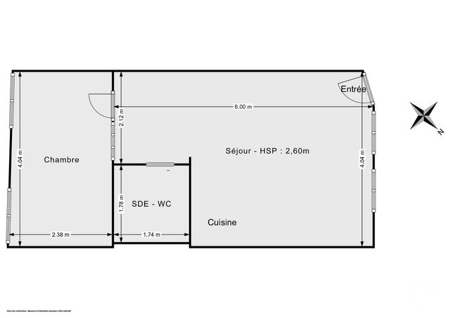 Appartement F2 à vendre - 2 pièces - 33.01 m2 - PARIS - 75011 - ILE-DE-FRANCE - Century 21 Chorus Bastille