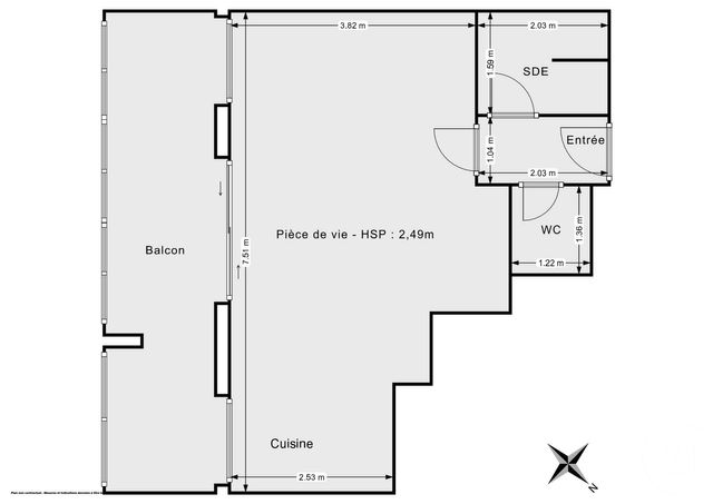 Appartement Studio à vendre - 1 pièce - 40.53 m2 - PARIS - 75020 - ILE-DE-FRANCE - Century 21 Chorus Bastille